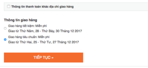 Chi phí giao hàng trên Lazada.