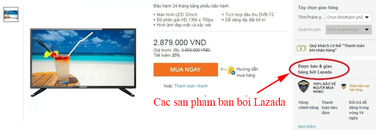Sản phẩm bán bởi Lazada.