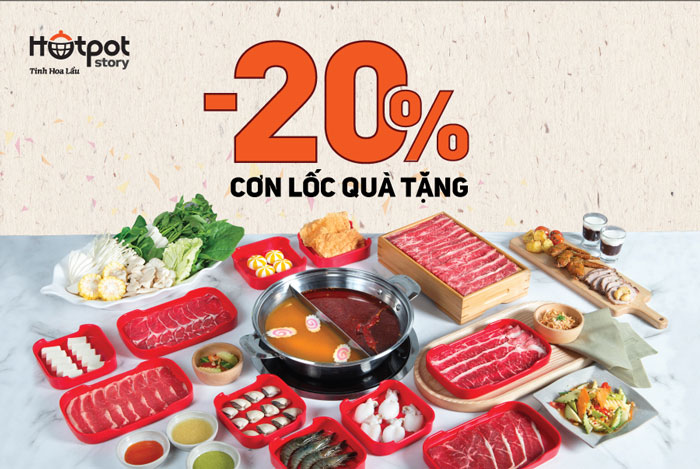 Voucher Hotpot Story khuyến mãi giảm giá 20%