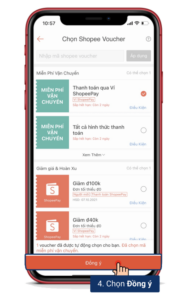Bấm đồng ý để áp mã giảm giá Shopee.