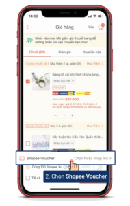 Chọn Shopee Voucher.