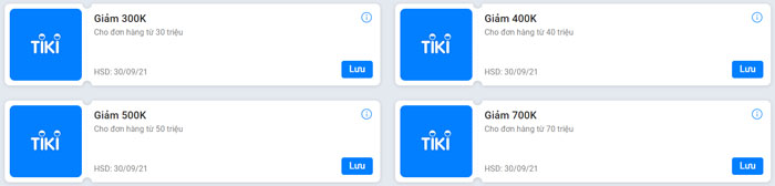 Mã Coupon Tiki từ Tiki cho đơn hàng tư 299k.