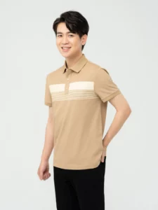 Áo Polo Nam Mắt Chim In Phối Ngực