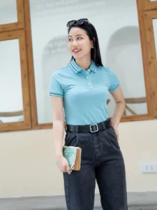 Áo Polo Yody Nữ Coolmax Phối Bo