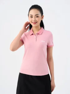 Áo Polo Yody Nữ Tay Ngắn Pique Mắt Chim Phối Bo Thoáng Khí