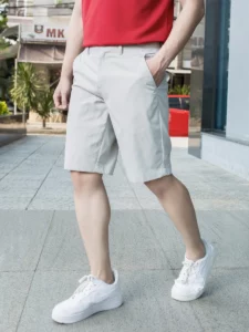 Quần Short Nam Kaki Ống Đứng Lịch Lãm